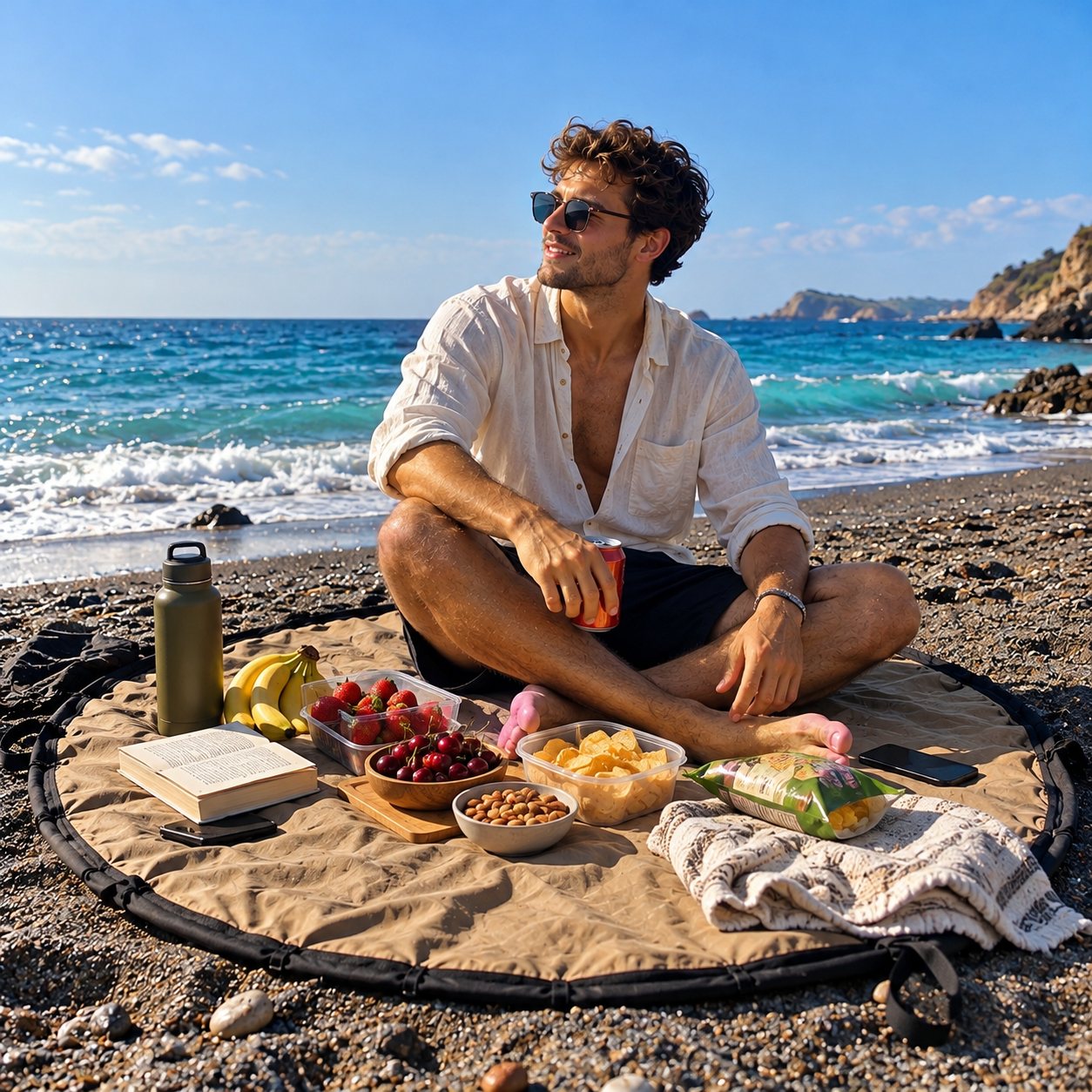 Tossly 2-in-1 Tote Bag & Picnic Mat: Beach