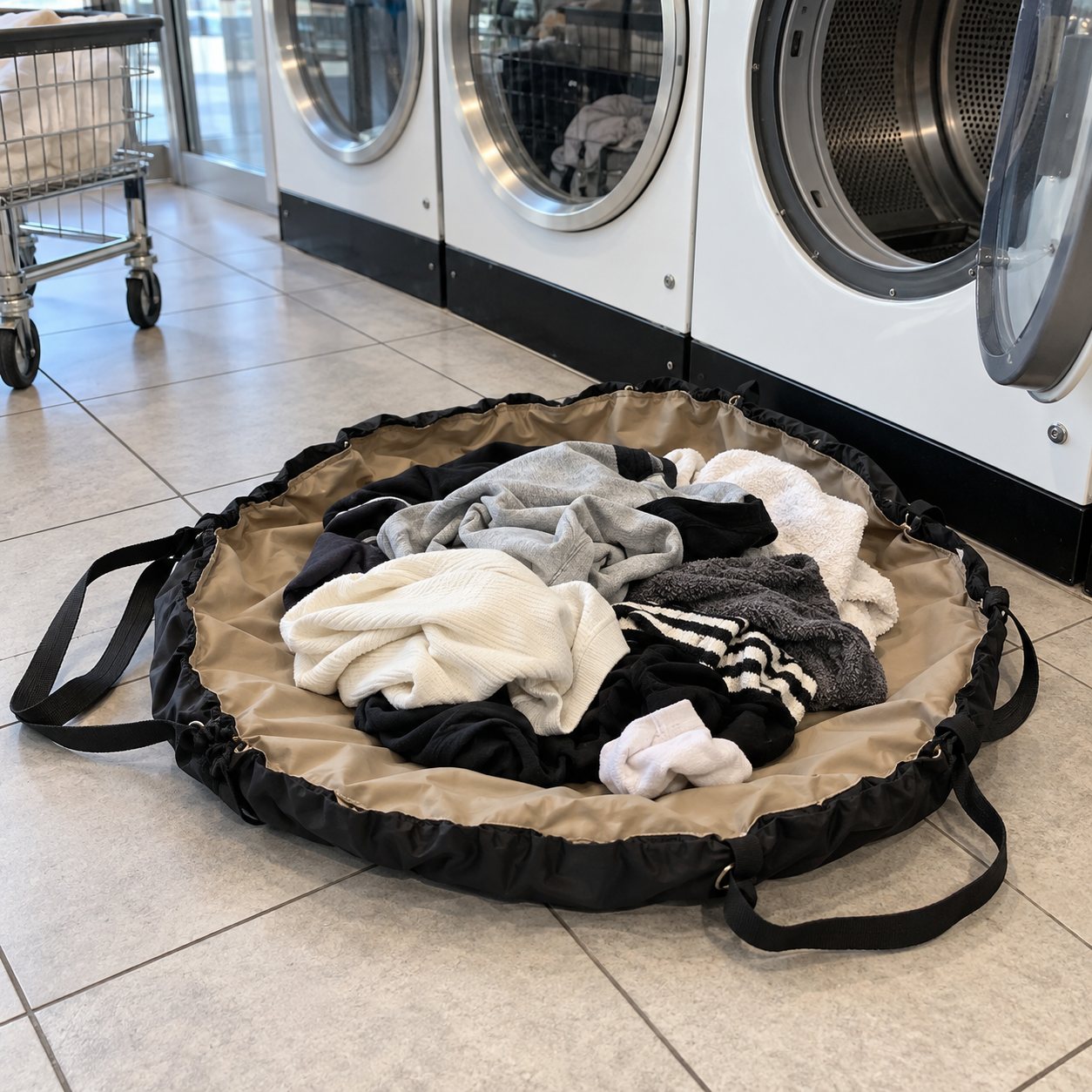 Tossly 2-in-1 Tote Bag & Picnic Mat: Laundry
